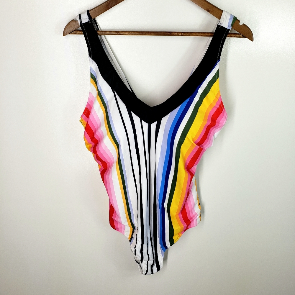 NWT Plus Size Rainbow Pride One Piece Swimsuit